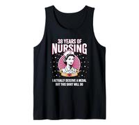 38 Years of Nursing Deserving a Medal Nurse Anniversary Tank Top