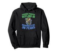 38 Years Old Fishing Fisherman Angling Angler 38th Birthday Pullover Hoodie