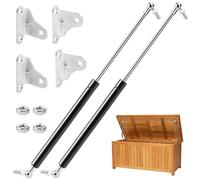 380 mm 200N Gas Pressure Damper, Pack of 2 20 kg Gas Strut Struts Shocks, Universal Adjustable Heavy Duty L-type Gas Spring, Suitable for Heavy Cabinet Doors, Box Lids, RV Hatches and Similar