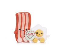 Posh Paws 38031 20cm Swizzels Love Hearts “Better Together” Bacon and Egg Plush Soft Toy Pair, Orange