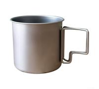 380ml Portable Stainless Steel Cup With Folding Handle Built For Outdoor Camping Hiking Backpacking Travel And On-the-Go Hydration(9 Cm)