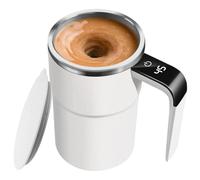 380ml Self Stirring Mug, USB Rechargeable Electric Coffee Mug with Lid, Temperature Display Self Stirring Cup for Milk and Cocoa