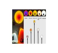 (380mm, Sunset Red) Sunset Lamp USB Rainbow Projector Atmosphere Night Light Home Decoration Photography Lighting Coffee Shop Wall Decor Lights