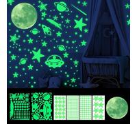 380Pcs Star Glow in The Dark Stickers, Ceiling Adhesive Luminous Decals, Uminous Stars Wall Stickers DIY Adhesive Stickers for Bedroom Living Room Home Ceiling Walls Decoration