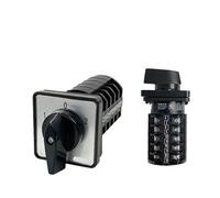 380V 10A 5 Levels 3 Position Dual Power Control Circuit Changeover Rotary Cam Switch Black LW8-10/5 IDGTTLDF(012345)