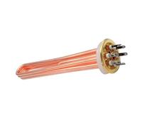 380V Electric Copper Immersion Heating Element 6KW/7.5KW/9KW/12KW/15KW Water Heater Resistance 63MM Flange 3Phase(15KW 400MM)