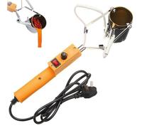 380W Portable Lead Melting Pot, Electric Solder Furnace with Handle for Casting Tin, 65mm Depth Crucibles, 3000g Capacity for Casting Tin, Temperature Range 200-450℃ Solder Pot-Lead Melting Pot Solder