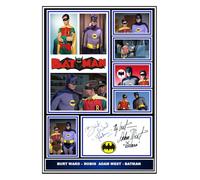 (383) Burt Ward & Adam West Batman & Robin Tv Show Signed A4 Photograph (21 X 297 CM) Art Work Wall Art Display (REPRINT) #####