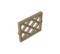 38320 1x2x2 Grid Window Glass 50 Pieces High-Precision MOC Building Bricks Replacement Parts Compatible with Lego bricks GDS-90095 Dark Tan