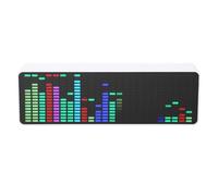 384 LED Music Spectrum Display 1624 Segment Rhythm Light Voice Activated Ambient Lighting for Party Home Decor White Housing