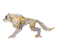 384PCS 3D Metal Puzzle Mechanical Wolf Model Kit, DIY Assembly Steampunk Model With Movable Joints, Animal Display Home Office for Adults Hobbyists