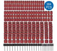 384Pcs Sander Sanding Band Sleeve Drum Rubber Mandrel Set For Dremel Rotary Tool