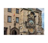 385 1000 Piece Wooden Jigsaw Puzzle - Astronomical Clock And Tower In Prague Czech Republic - Classic Style - Unisex - 7 Years And Up - Intermediate Skill Level