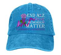 385 Baseball Hat End Alzs Memories Matters Alzheimer's Awareness Aesthetic Men Support Awareness Fitted Outdoor Hats Breathable Baseball Cap for Men Women Classic Sun Hat, for Outdoor, Fishing