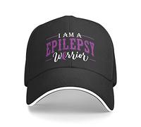 385 Baseball Hat I Am A Epilepsy Epilepsy Awareness Art Purple Ribbons Epileptic Fitted Hiking Hat Summer Baseball Cap for Men Women Personalised Dad Hat, for Fishing, Camping