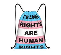 385 Drawstring Gym Bag Lgbtq Transgender Trans Rights Human Flag Backpack Folding Drawstring Bag Men Drawstring Backpack For Men Women, For Beach, Activities, School
