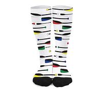 385 Mens Women Socks Rowing Oars Work Socks Unisex Dress Socks Hard Wearing Athletic Socks, For Basketball, Outdoor, 40cm