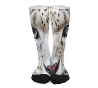 385 Mens Women Socks Snow Leopard Boot Socks Classic Ladies Socks Hard Wearing Dress Socks, For Yoga, Basketball, 40cm
