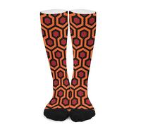 385 Unisex Crew Socks Shining Carpet Pattern Running Socks Sustainable Ladies Socks Durable Sport Sock, For Casual Wear, Yoga, 40cm