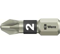 Wera Torsion Stainless Steel Pozi Screwdriver Bit PZ2 25mm Pack of 1