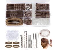 385pcs Hair Grips Kit, Bobby Pins Kirby Grips U Shaped Hair Pins Bun Kit