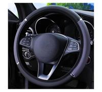 38CM Car Steering Wheel Cover Auto Braid On The Case Funda Volante Universal Accessories Car Steering Wheel Cover(Black gray)