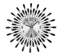 38cm Diamante Beaded Crystals Quartz Jeweled Wall Clock Home Decor Living Room