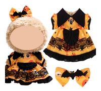 38cm Doll Clothes Outfit Set for Plush Dolls, Cute Stylish Fabric Dolls Accessories, Easy to Wear Plush Toy Doll Clothes for 38cm Dolls, for Girls and Kids,No Doll