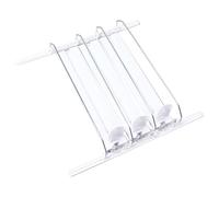 38cm Drink Organizer for Fridge Automatic Pusher Glide 12oz 16oz 20oz Soda Dispenser for Fridge Width Adjustable E Shaped 38cm (White)