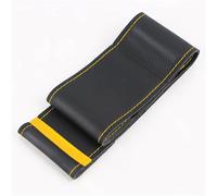 38cm Hand-Sewn Car Steering Wheel Cover Soft Wear-Resistant With Needles Thread Steering Wheel Skin(YELLOW)