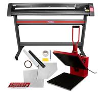 MonsterShop Clam Heat Press 38 x 38cm & 1350mm Vinyl Cutter Bundle