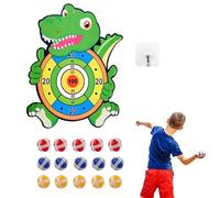 38cm Kids Dart Board Set, Velcro Dart Board for Kids, Dinosaur Kids Dart Board, Childrens Dart Board Set, Velcro Dart Board, Safety Dart Board with 15Pcs Sticky Balls, Dartboard Gmaes for Party Gifts
