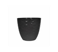 38cm Large Windermere Plant Pot - Plastic - L38 x W38 x H33 cm - Charcoal