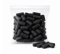 38dB Foam Ear Plugs - Black - 75 Pack - Soft Noise Cancelling Earplugs for Sleep, Study, Travel & Work