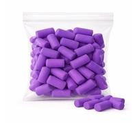 38dB Foam Ear Plugs - Purple - 100 Pack - Soft Noise Cancelling Earplugs for Sleep, Study, Travel & Work