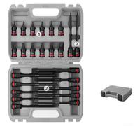 38Drive Hex Bit Socket Kit With Extended 150mm Shafts And Chrome Vanadium Steel For Maintenance Tasks(24piece Set)
