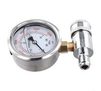 38inch quick insert pressure gauge with shockproof construction and 5000PSI capacity for accurate readings on pressure cleaning and industrial equipment