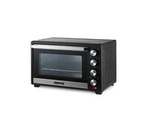38L Mini Oven Toaster Grill Tabletop Compact Portable Baking Cooker 1600W Geepas Black One Size