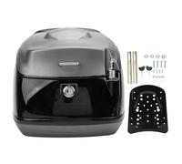 38L Motorcycle Top Case Retro Style Water Resistant Large Capacity Trunk Box Electric Bike Scooter (Gold)