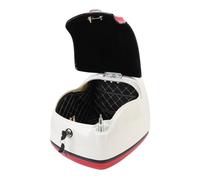 38L Motorcycle Top Case Trunk Box Rear Storage Water Resistant Retro Design Key Lock with ABS Material for Scooters Motorcycles Electric Bikes (Red White)