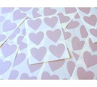 38mm (1.5") Heart Shape Colour Code Stickers - Packs of 72 Large Coloured Hearts Sticky Labels for Craft, Card-Making & Decoration - 33 Colours Available (Light Brown Kraft)