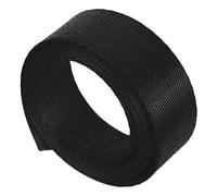 38mm 1.5 Inch Nylon Herringbone Webbing Tape for Bag Straps DIY Multicolor Multiple Sizes(Black,20 Yard)