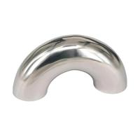 38mm 1.5" O/D 304 Stainless Steel Weld 180 Degree Bend Pipe Fitting for Homebrew