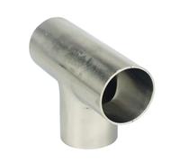 38mm 1.5" O/D 304 Stainless Steel Weld Tee Connector Pipe Fitting