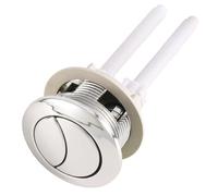 38mm/1.5in Toilet Push Button Replacement, Round Universal Dual Flush Toilet Button Pusher Adjustable Tank Push Repair Part for Home Bathroom 38-45mm/1.5-1.77in Aperture (White)