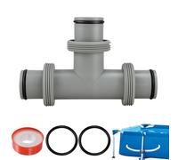 38mm 32mm Pool Hose Connector for Intex Bestway Coleman Pool Hose Connector Accessories (T Connector, 38mm)