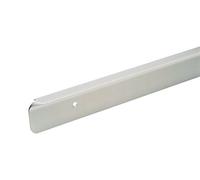 38mm-40mm Kitchen Worktop Finishing Profiles 10mm Radius Top & Bottom - Hand Finished - Polished Chrome Effect Finish (665mm Long Breakfast Bar Corner Joint)