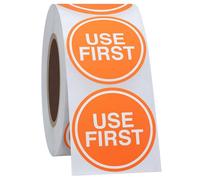 38mm 500 Pcs Use First Stickers Inventory Control Labels Orange Circle Dot Stickers for Restaurant