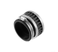 38mm-60mm Cylindrical Air Filter for ATV Beach Buggy Off-Road Motorcycle, Reusable Metal Mesh High Flow Intake Guard Dust ion Easy Clamp-On Installation Black Silver Fitment(38-40mm)