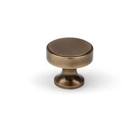 38mm Antique Brass Cabinet Knob Round Circle Cupboard Door Drawer Pull